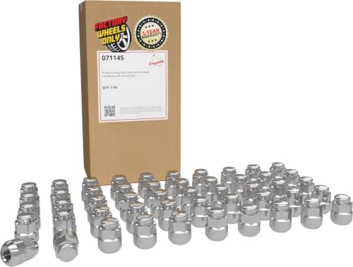 Image of Wheel Accessories Parts 100 Pcs M12x1.5 12x1.5 Thread OEM Style Lug Nuts 1.20 inch Long Chrome 3 /4 inch 19mm Hex Fits Steel Wheels Accord Civic CR-V 90381-S87-A01 | 611-201