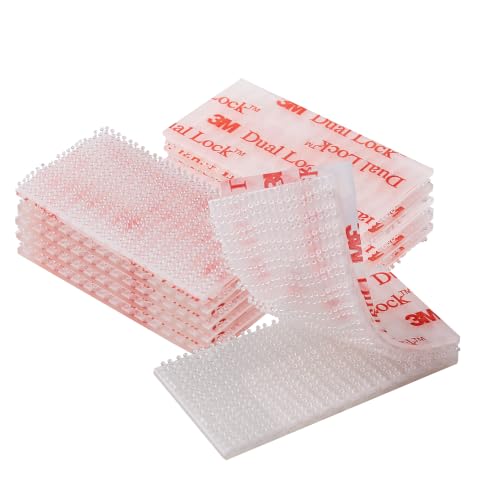 Image of 3M Dual Lock, Heavy Duty Reclosable Fastener, 1 inch x 2 inch, SJ3560, 8 PCS, Clear
