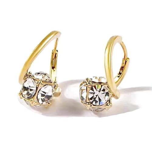 Lymphvity Earrings for Women Lymphatic Germanium Earrings Lymphatic Drainage Earrings Histone Lymphvity Acupuncture Therapy Earrings Lymph Cubic Zirconia Hoop Earrings Jewelry for Women (gold)