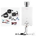 GASLAND 5.28 GPM Outdoor Tankless Liquid Propane Water Heater?3.3GPM 40PSI Water Pressure Pump, 4.33" Rain Cap