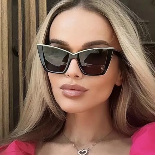 COTIA Fashion Cat Eye Sunglasses Women Men Oversized Square Casuals Sun Glasses Retro Trendy Travel Eyewear2