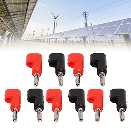Conectores banana macho 4mm pack 10 piezas negro y rojo miniatura 6