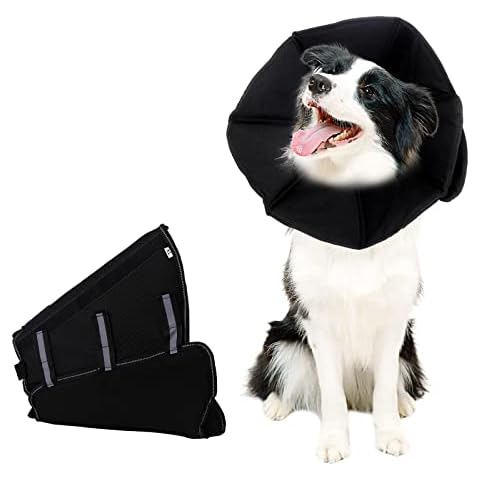 Halskrause für Haustiere,Leichter Bequem Weich Recovery Elisabethanischer für Haustiere Verstellbares Schutzkragen für Hund Katzen Anti-Biss/Leck-Erholung nach der Operation,L/XL zur Auswahl (L) Cover