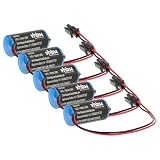 vhbw 5x batteria compatibile con Allen Bradley Series B 5561, Series B 1756-LSP, Series B 5562 controlli industriali (1200mAh, 3V, Li-MnO2)