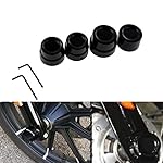HDBUBALUS-Front-Rear-Axle-Nut-Covers-Axle-Caps-Fit-for-Harley-Sportster-XL-1200-Dyna-Softail-Fat-Boy-Touring-Street-Road-Electra-Tri-Glide-4-pcs-Black