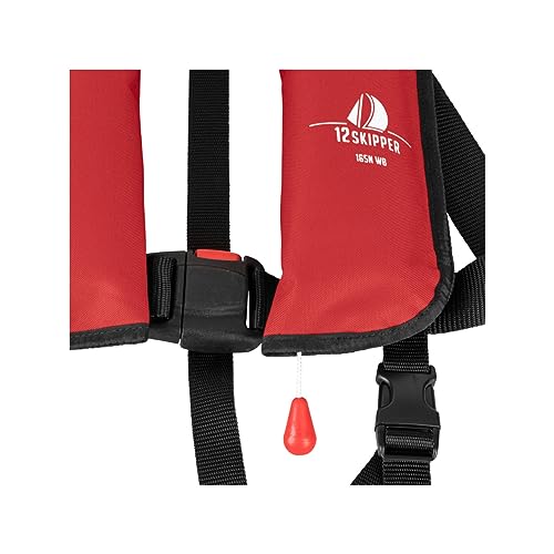 12skipper 2er-Set Automatik-Rettungswesten 165N Classic ISO UML mit Waistbelt, rot