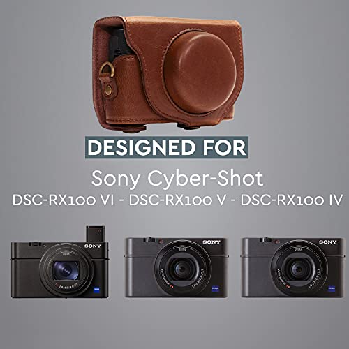Funda de cuero MegaGear MG284 para cámaras Sony Cyber-Shot miniatura 5