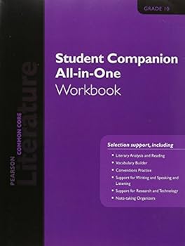 Paperback Pearson Literature 2015 Common Core Student Companion All-In-One Workbook Grade 10 Book