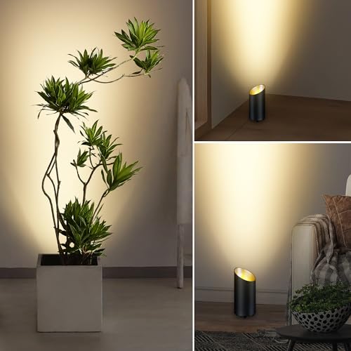 Image of Uplighting Indoor Floor Can Light, Up Lights with 3000K LED GU10 Bulbs, ETL 5W Floor Spot Lights Indoor for Home Accent Behind Couch Lighting, 5.9 FT Plug Cord & Foot Switch,2 Pack