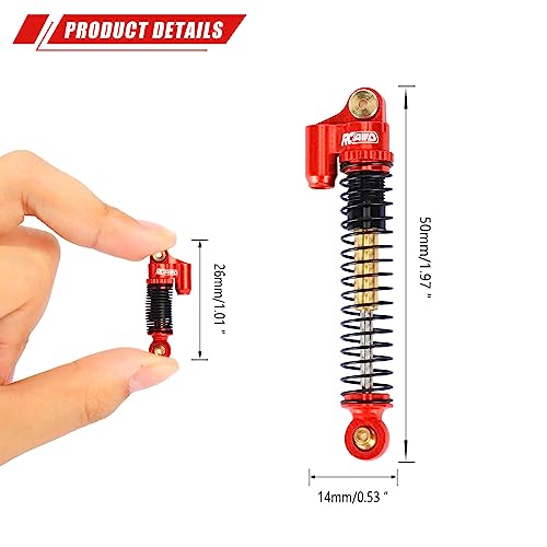 Amortisseurs SCX24 de 58mm double baril pour augmenter le débattement Axial