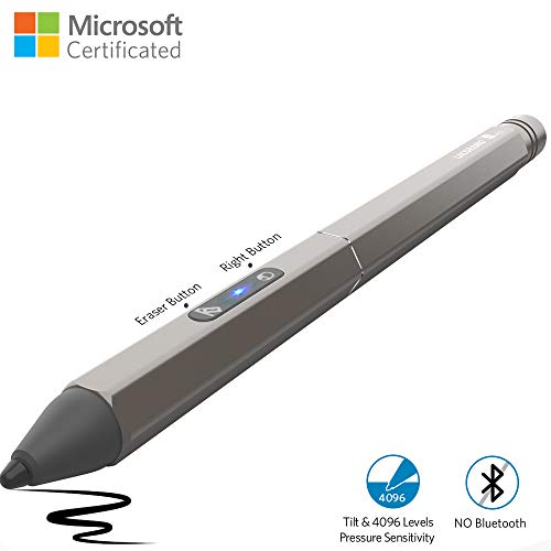 Microsoft Certified Surface Stylus, Inclinación Sombra(MPP2.0) Lápiz con rechazo de palma, 4096 Sensibilidad a la presión, Pen activo de 180 días en espera para Surface go/Pro 7/6/5/4/3/Book/Studio