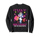 Photo Gallery july is my birthday unicorn birthday girl/women outfit felpa Photo Gallery july is my birthday unicorn birthday girl/women outfit felpa