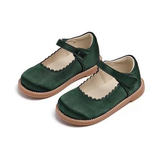 THEE BRON Toddler Girls Mary Jane Flats Kids School Uniform Party Dress Shoes