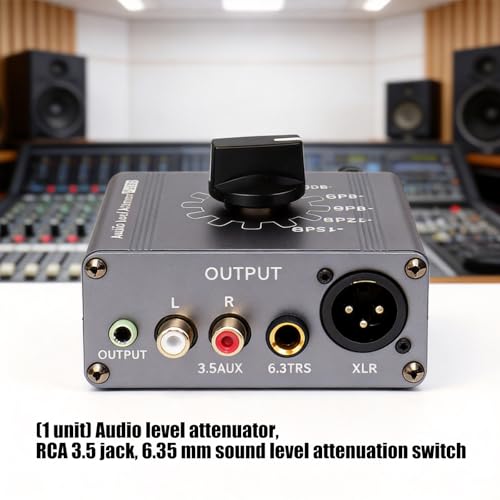 Atenuador de nivelación de sonido MultiInterface con control de volumen ajustable para aplicaciones en vivo y de estudio miniatura 4
