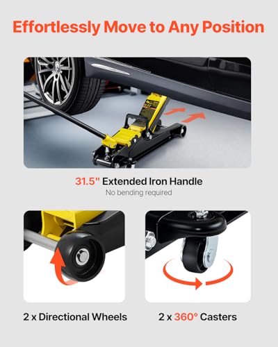 VEVOR hydraulischer Rangierwagenheber, 2,5 t Tragkraft Scherenwagenheber, 85-380 mm Höhenbereich...