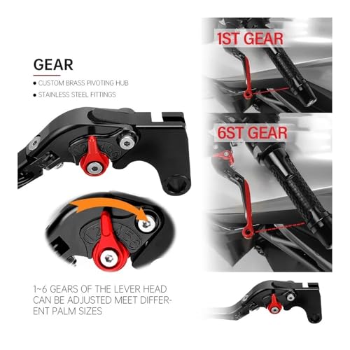 Levier embrayage TMAX 530 réglable kit complet de commandes de frein repliables - 5