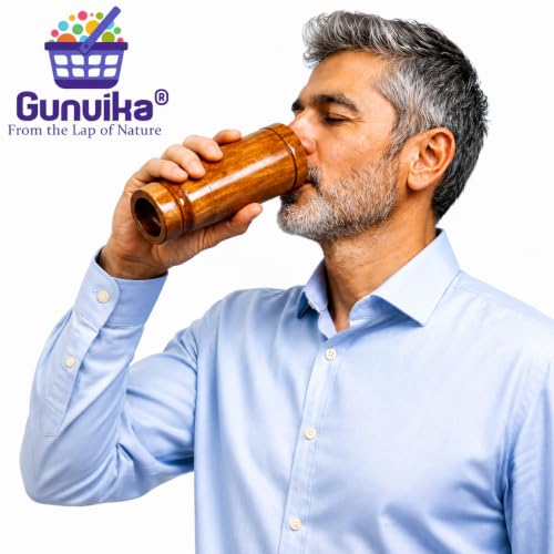 Image of Vijaysar Wood Glass for Diabetes | Ayurvedic Wooden Tumbler| Sugar Vijayasar Wood | Vijaysar Ki Lakdi Ka Glass | Vijaysar Herbal Tumbler | Bija Mug