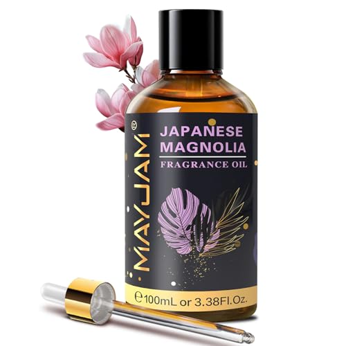 MAYJAM Japanische Magnolieöl 100ml, Premium Japanische Magnolie Duftöl für Ätherisches Öle Diffusor, Aromatherapie, Verbesserung der Konzentrationsfähigkeit