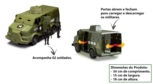 Comandos Blindado Militar, Omg Kids Brinquedos, Verde Militar