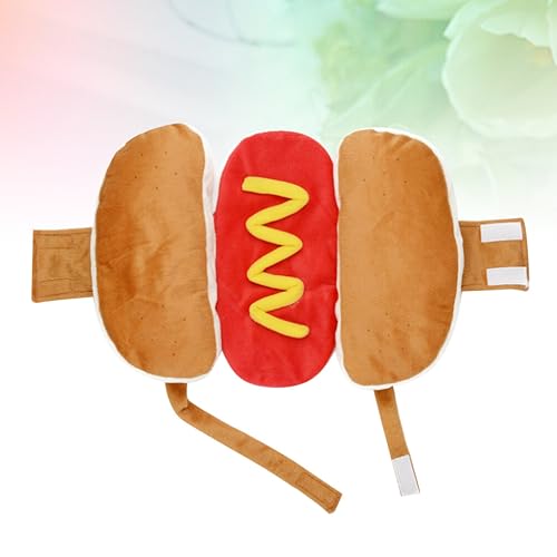 UKCOCO Hundekostüm Hot Dog Anzug Für Haustiere Lustiges Warmes Cosplay Outfit Für Kleine Hunde Und Katzen Bequemes Tierkostüm Für Outdoor Und Fotosession Größe L