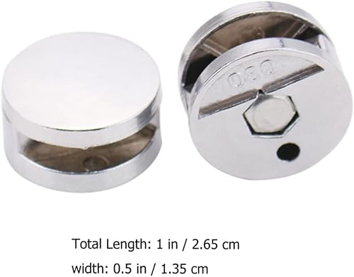 Miniatura 6 de Uonlytech 4 unids Espejo Hebilla Espejo sin marco Soporte de vidrio Espejo de vidrio Clips de espejo de vidrio sin marco Soporte de estante de