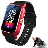 Smartwatch mit Sturzerkennung, Sturzwarngeräte für ältere Menschen, Anruffunktion & Videoanruf, 600mAh Akku, 5-15m Genauigkeit, ideal für Patienten & Senioren
