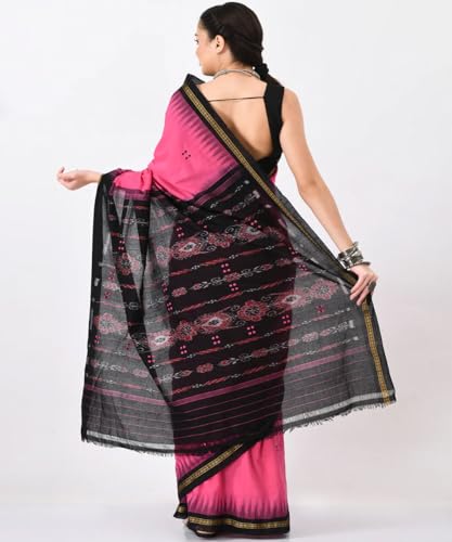 Image of Nuapatna Cotton Saree of Odisha Ikkat Orissa Traditional Handloom Sari | Bomkai | Pata | Nuapatana | sambalpuri saree | khandua patta sare | without Blouse S8