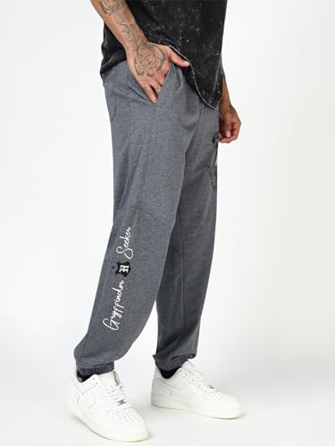 Image of Bewakoof Official Harry Potter Merchandise Gryffindor Men's Graphic Print Oversized Fit Terry Joggers