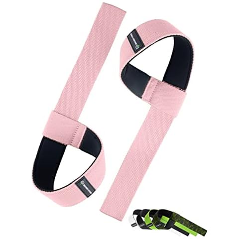 Gradient Fitness Weight Lifting Wrist Straps (2 Pack) | Soft Neoprene Padded 20” Straps. Reduces Injury Risk for Weightlifting, Bodybuilding, Powerlifting, Strength Training, and Deadlifts (Pink) Cover
