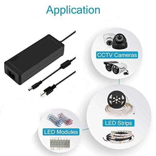 Bzone Ac 100-240V To Dc 24V 3A Black Color Switching Power Supply Converter Adapter For Led Rope Light Strip Lights (5.5X2.1Mm Dc Output Jack) #TOP1