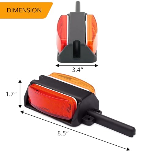 Lumitronics Pre-Wired Fender Clearance Trailer Lights Assembly (Amber/Red) - Left and Right by Lumitronics - Image 8