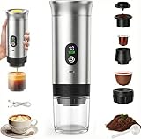 Cafetera Portatil Capsulas 3 en 1 – Compatible con Nespresso, Dolce Gusto y Cafe Molido | Maquina de Café Portátil para Viaje | Mini Cafetera Portátil con Pantalla LED –Versión 2025 Mejorada (80 ml)