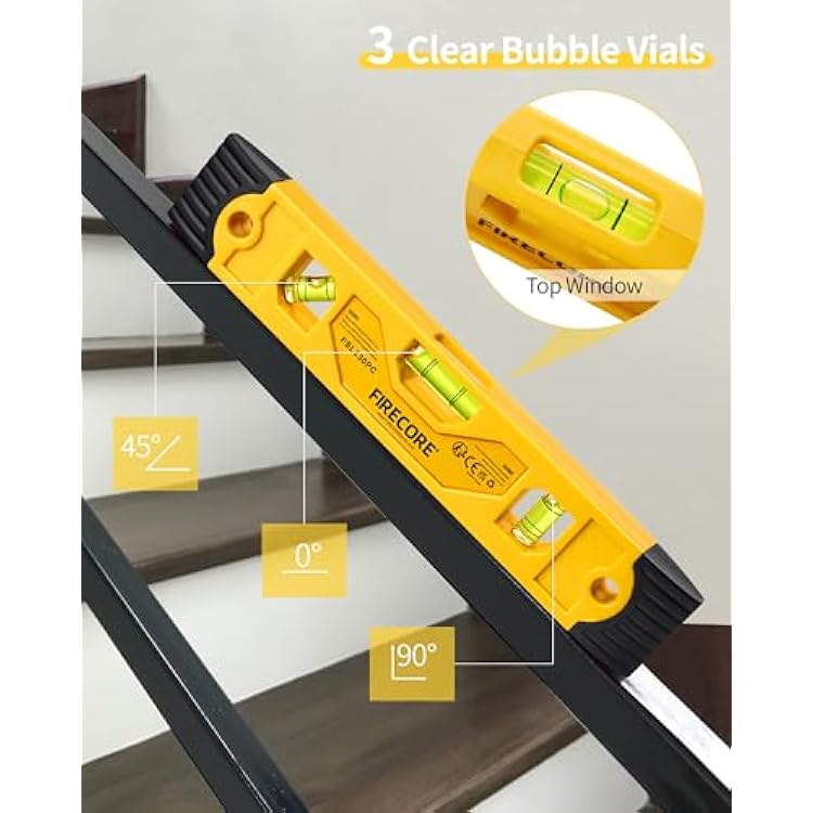 Firecore 360 Self Leveling Cross Line Laser & Magnetic Torpedo Level