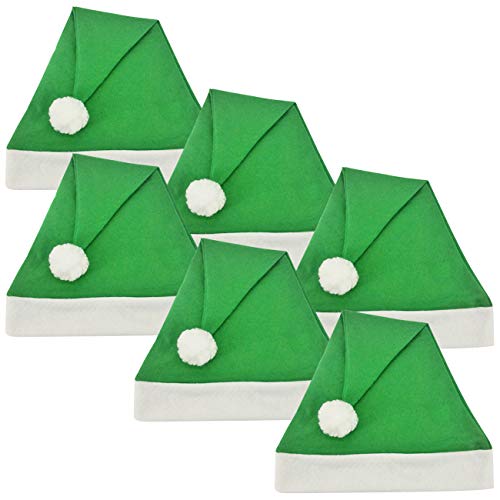 Ciffre 6 pièces dans un ensemble chapeau de Noël chapeau de Père Noël chapeau d'hiver chapeaux Père Noël vert Cover