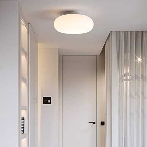 Lustre de plafond de salon LED blanc 26cm à intensité variable
