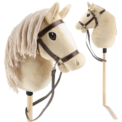 Bieco Hobby Horse Cheval de bataille S, Beige