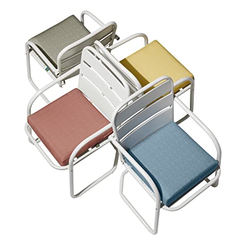 Coussin de siège imperméable extérieur 53x48 lavable pour chaise de terrasse