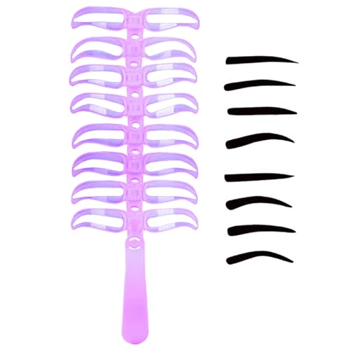 Plantilla Para Cejas,Guía Para Dibujar Cejas Con 8 Estilos - Herramienta Portátil Reutilizable Diseño para Aplicación Viajes Fácil Uso