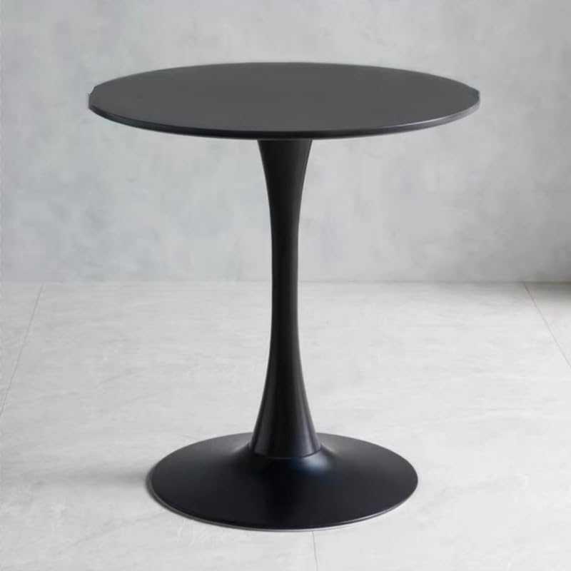 Table de bistrot tulipe moderne noire de 60cm au design contemporain épuré