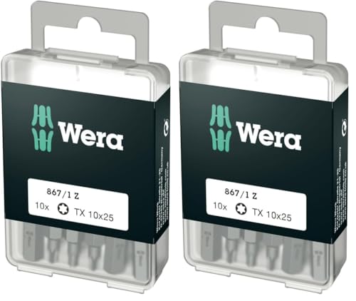 Wera Bit-Sortiment, 867/1 TX 10 DIY, TX 10 x 25 mm (10 Bits pro Box), 05072406001 (Packung mit 2) – Ansicht 1