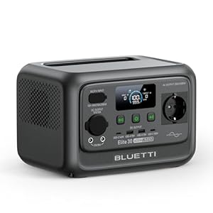 BLUETTI Elite 30 V2 Générateur Électrique Portable, Recharge de 0-100% en 70 Min, 288Wh 600W (Puissance de Surcharge 1500W), Batterie Nomade LFP, Solaire/CAC/Voiture, pour Panne de Courant, Camping