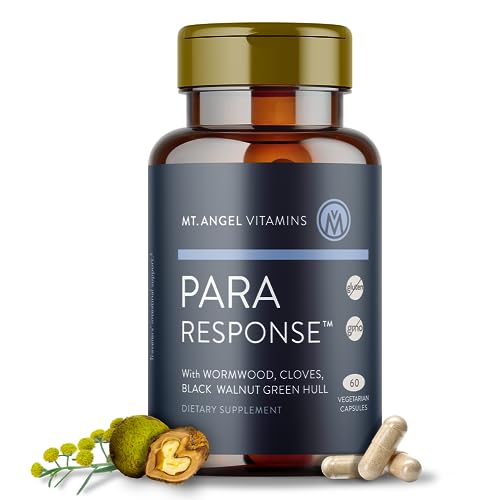 Mt. Angel Vitamins - para Response | Intestinal Health Support, Digestive Aid| Black Walnut Wormwood | Non-GMO, Vegan, 60 Vegetarian Capsules