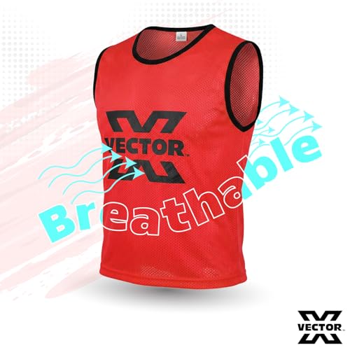 Image of Vector X 100% Polyester Mesh High sweat absorbent Training Bibs | Ideal for Foot ball Soccer Basketball Volleyball, Track and Field Play | Lightweight Scrimmage Vests Pennies