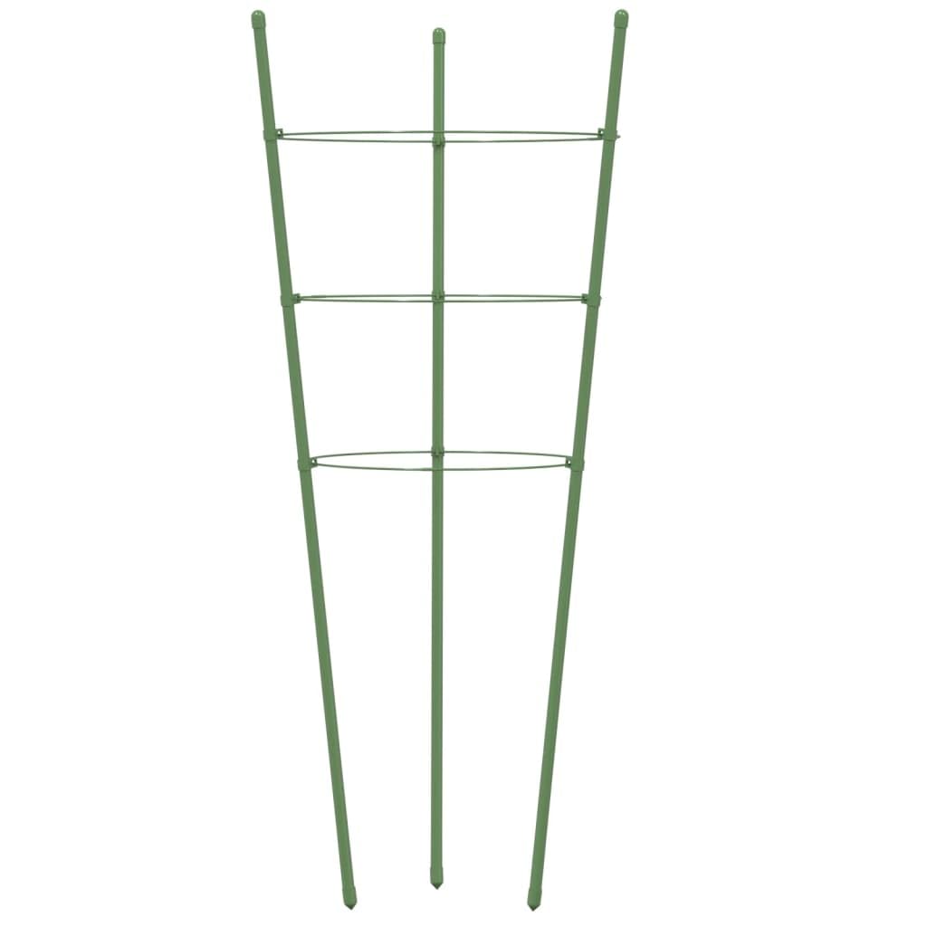 Soportes resistentes para plantas trepadoras, con 3 anillos para verduras, 5 unidades de acero para tomates y pepinos
