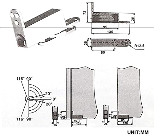 Ranbo Commercial/Home Self Closing Door Pivot Hinges Heavy Duty Hidden Hinges For Wood Doors 360 Degree Shaft Stainless Steel Invisible Pivot Hinge System (Regular) #TOP6