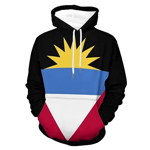 Fattyeery Mens Pullover Sweatshirts Barbados Flag Hoodie Sweatshirts for Adult Sweater Casual Unisex Sweatshirt