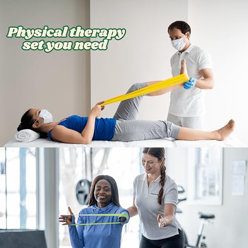 Image of Resistance Bands Set for Women & Men - 12'' Heavy Duty Natural Rubber Exercise Loop Bands for Legs,Glutes,Strength Training,Stretching,Physical Therapy- Pack of 5 with Carry Pouch