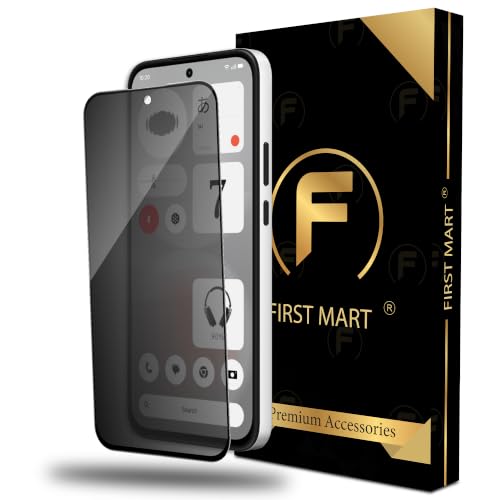 Image of FIRST MART Privacy Tempered Glass for Nothing Phone (4b) | Anti-Spy Screen Protector, Edge-to-Edge 9H Scratch Protection, Case-Friendly, Bubble-Free | Pack of 1