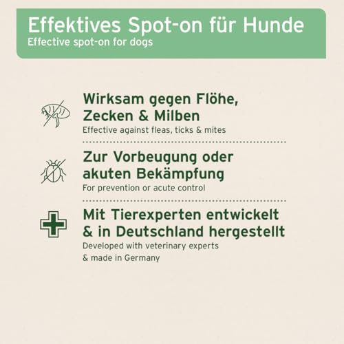 AniForte Ectoprotex Dog Margosa Extrakt Spot On für Hunde 50ml - Repellent für Hunde, erlesene Mischung aus ätherischen Ölen & Margosaextrakt
