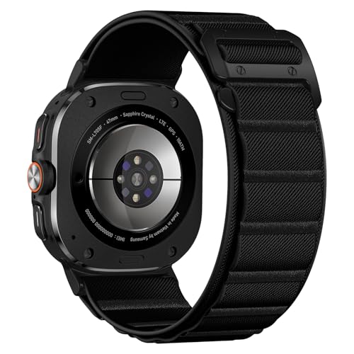 Image of Bandletic Compatible with Galaxy Watch Ultra Bands for Men, Rugged Stretchy Nylon Compatible with Samsung Galaxy Watch Ultra Band 47mm 2025 /2024, Soft Wide Sport Loop Strap with G-Hook, All Black